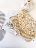 Raffia clutch