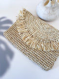 Raffia clutch