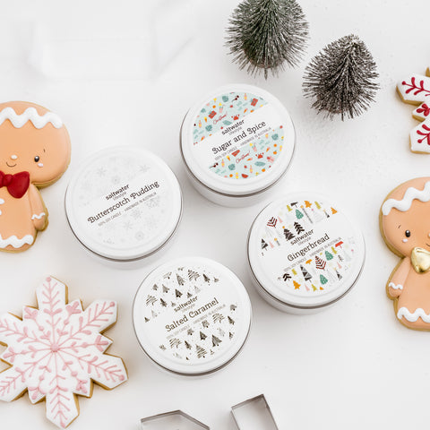 Christmas travel tins 4 pack